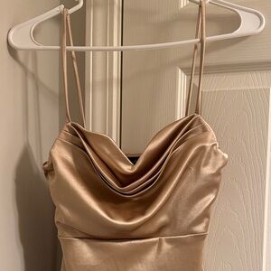 Windsor Satin Cowl Neck Dress - Champagne